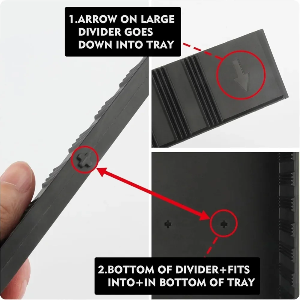 Black Expandable Silverware Drawer Organizer